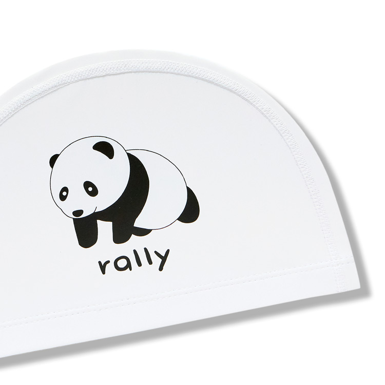 RALLY Kids Panda PU Coated Swim Cap White PRKC918 WHT 디테일