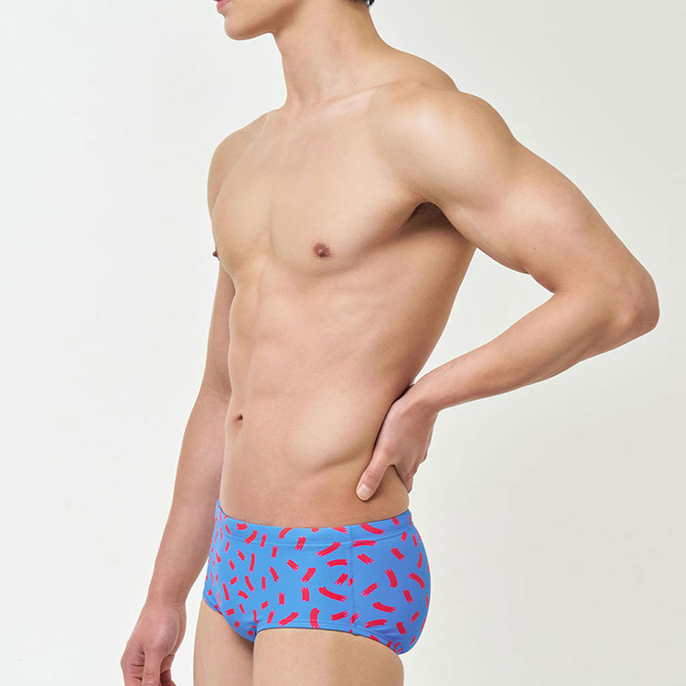 SENTI Men's Confetti Short Square Swimsuit Sky [MSP-25415] 디테일