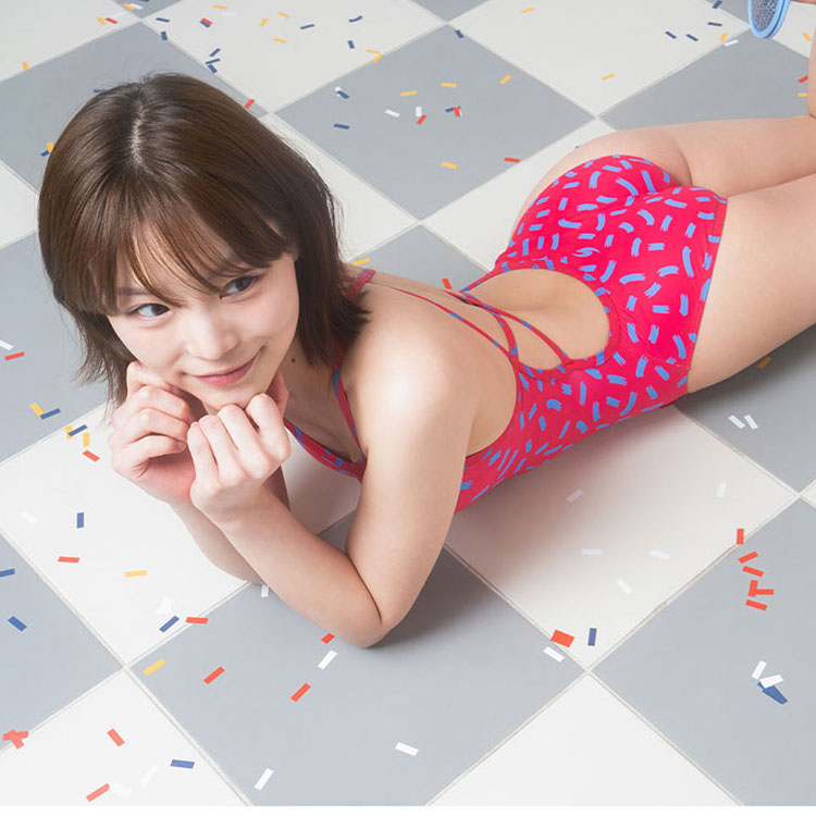 SENTI Women's Confetti CrossBack Swimsuit Red [WSM-25912 ] 디테일