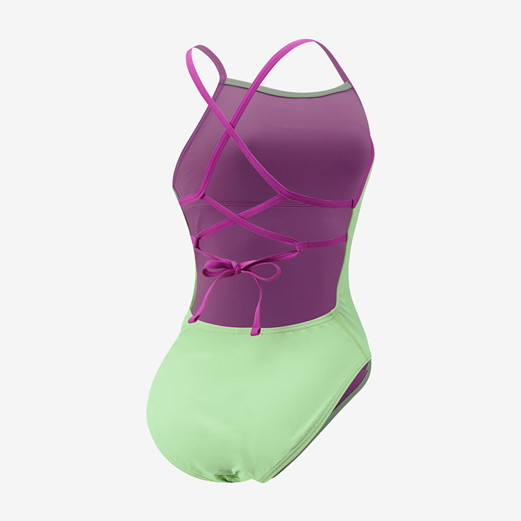 SPEEDO レディース Eco Endurance Solid Lattice Tieバック水着 グリーン [8-00406517193 トレーニング] 디테일