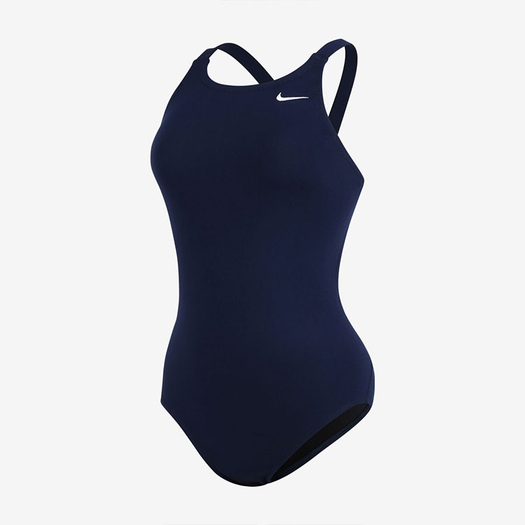 NIKE SWIM Women's Answer Solid Fast Back Swimsuit Midnight Navy [NESSA040-440 Bathing Suit] 디테일
