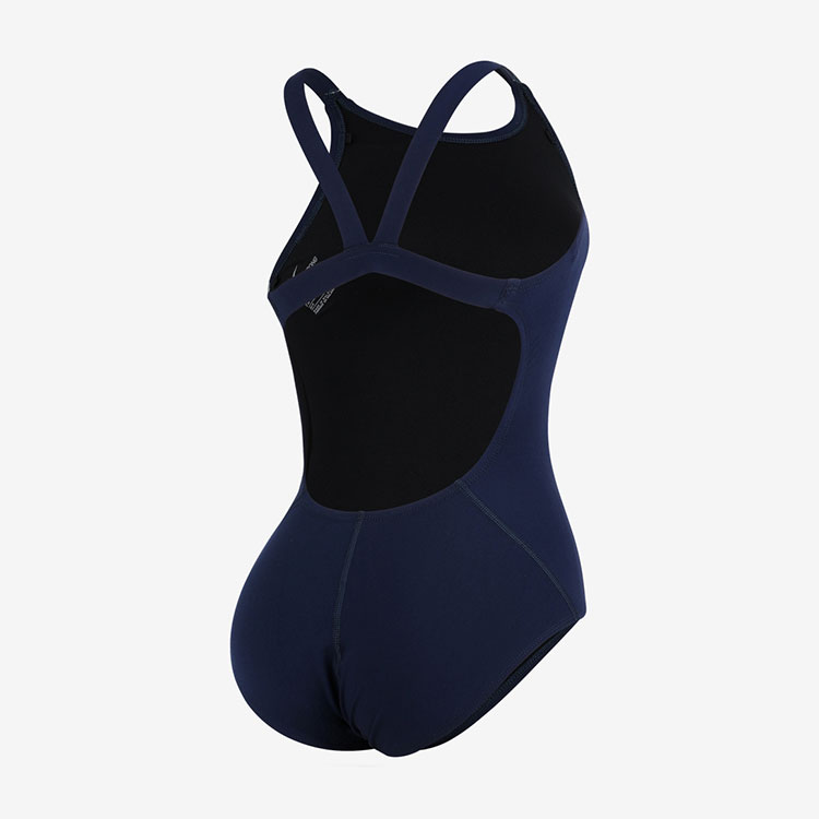 NIKE SWIM Women's Answer Solid Fast Back Swimsuit Midnight Navy [NESSA040-440 Bathing Suit] 디테일