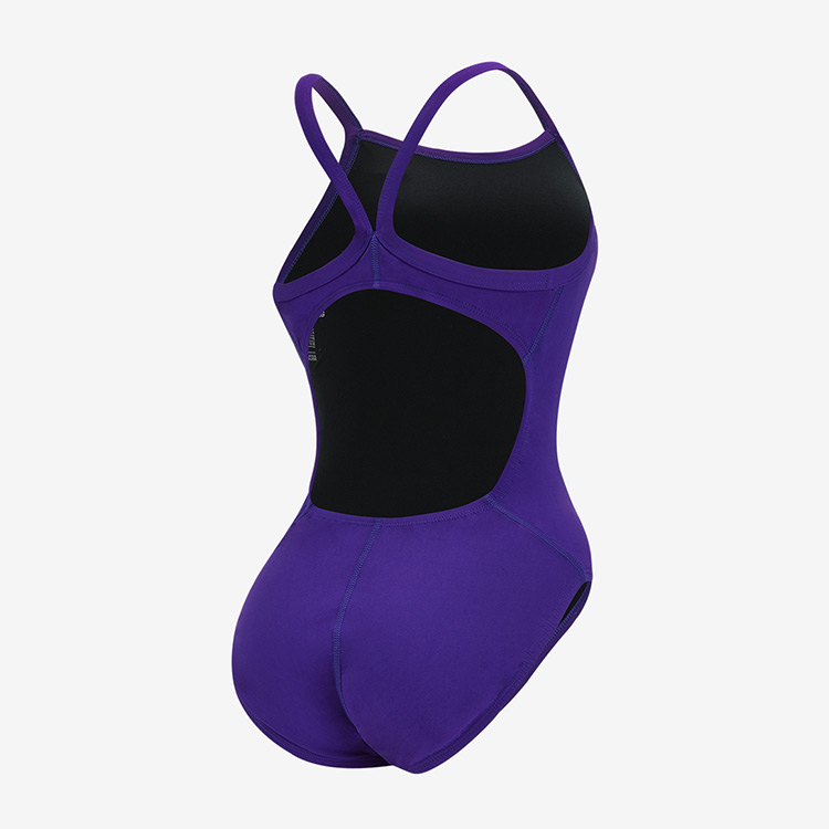 NIKE SWIM Women's Answer Solid Racer Back Swimsuit Coat Purple [NESSA017-536 Embroidery Logo ] 디테일