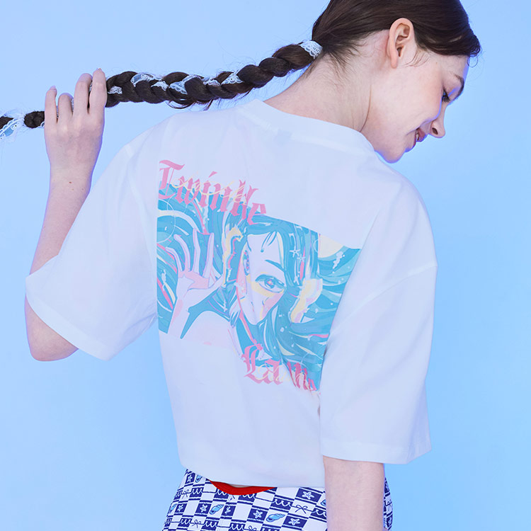 KITSCH PITCH レディース Siren オーバーサイズTシャツ オフホワイト [KF2LTS003 ビーチウェア] 디테일