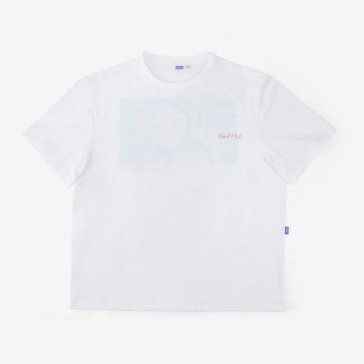 KITSCH PITCH レディース Siren オーバーサイズTシャツ オフホワイト [KF2LTS003 ビーチウェア] 디테일