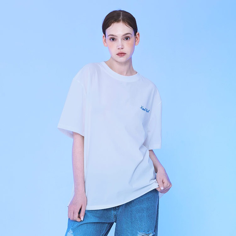 KITSCH PITCH レディース La Mer Clam オーバーサイズTシャツ オフホワイト [KF2LTS001 ビーチウェア] 상품컷