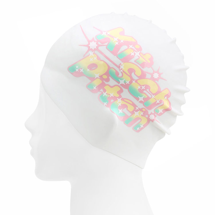 KITSCH PITCH Twinkle Kipi Silicone Swim Cap Orange [KF2USC011] 디테일