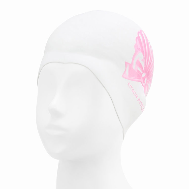 Pearl Ribbon Shell シリコン スイムキャップ ピンク