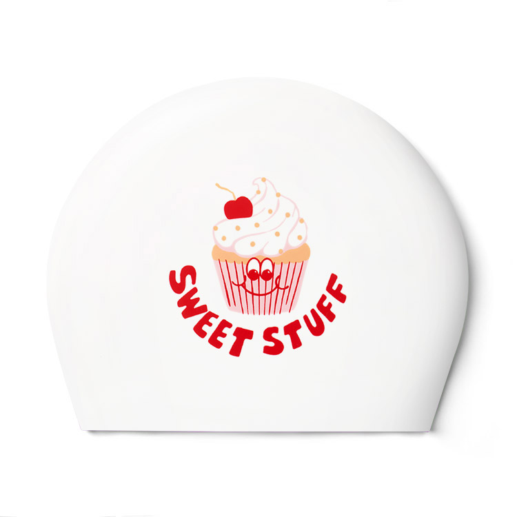 Fun Shine Sweet Stuff シリコン スイムキャップ ホワイト