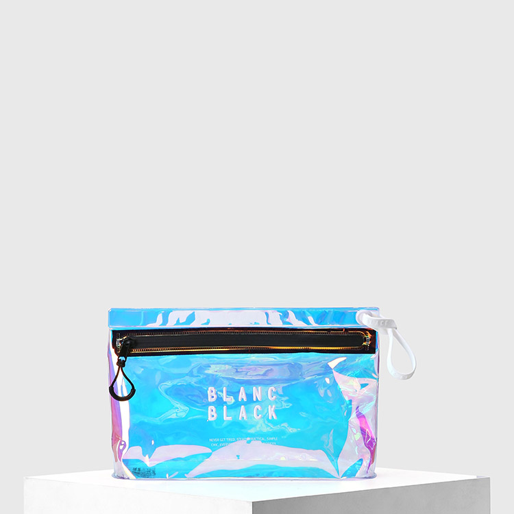 Aqua Strap Hologram Pouch
