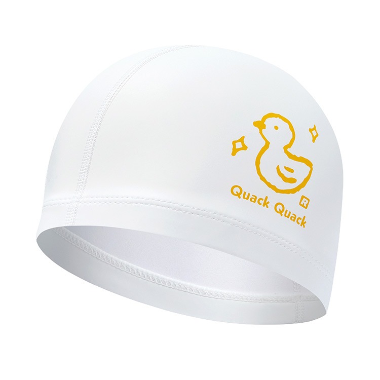 RALLY Duck PUコーティング スイムキャップ ホワイト [ PRUC912 (WHT)  水泳帽] 상품컷