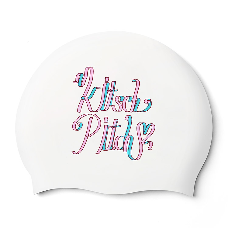 KITSCH PITCH Kitsch Sign シリコン スイムキャップ ピンク [KPD1CS030 (PNK) 水泳帽] 상품컷