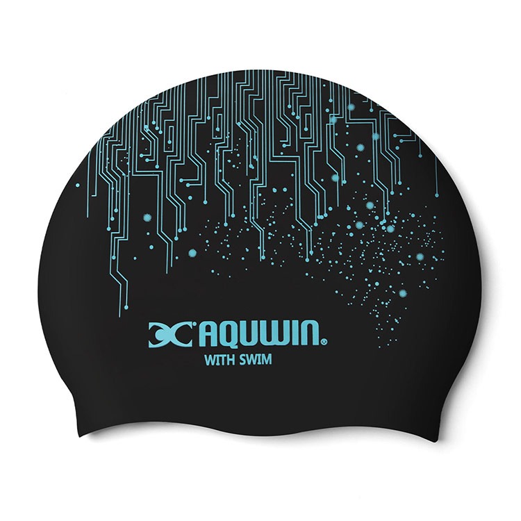 AQUWIN Cyber シリコン スイムキャップ ミント [SP 사이버 MINT 水泳帽]