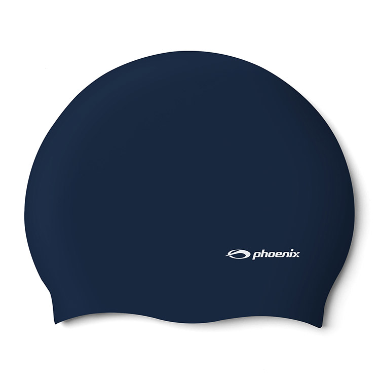 PHOENIX Solid Logo シリコン スイムキャップ ネイビー [PCS-02 Soild (Navy) 水泳帽] 상품컷