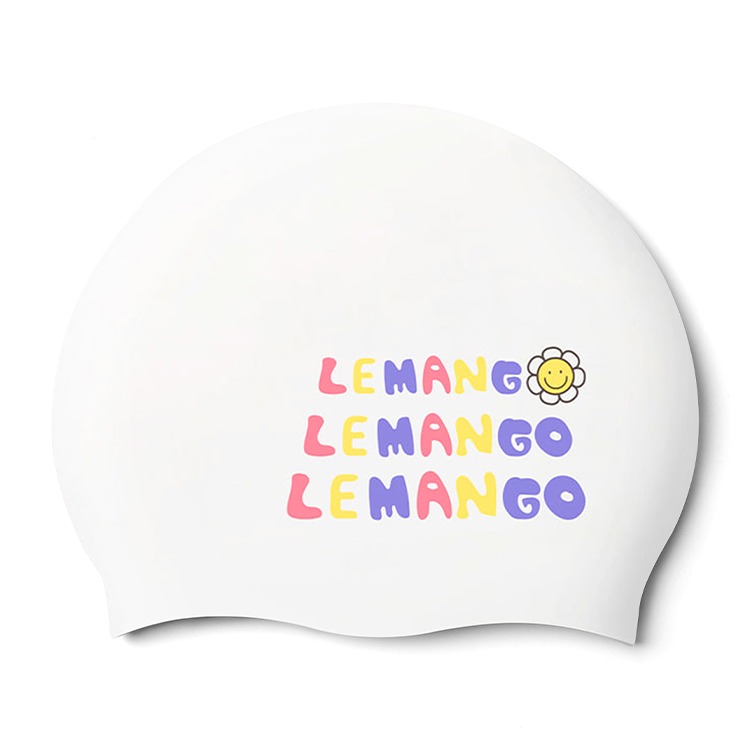 LEMANGO Grin Flor シリコン スイムキャップ ホワイト [LGNSC61004204 水泳帽] 상품컷