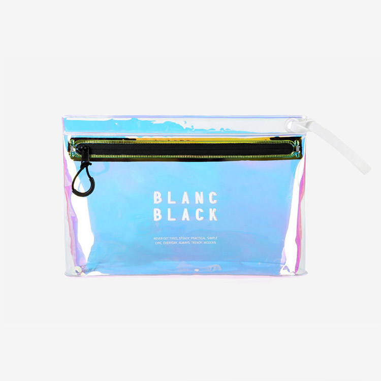 BLANC BLACK Aqua Strap Hologram Pouch [P306(HG) Travel Pouch ]
