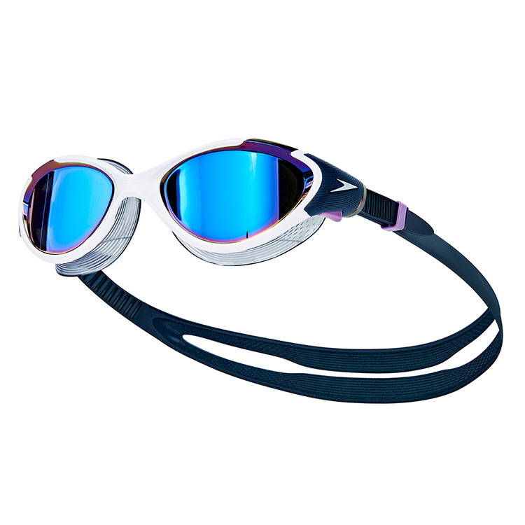 SPEEDO Biofuse 2.0 レディース ミラーレンズスイミングゴーグル ブルーパープル Asianfit [8-00377516738] 상품컷