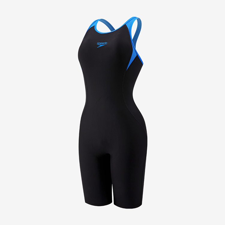 SPEEDO レディース Endurance Racer バックハーフスーツ水着 ブルー アジアンフィット [8-1295616058 フィットネス水着]