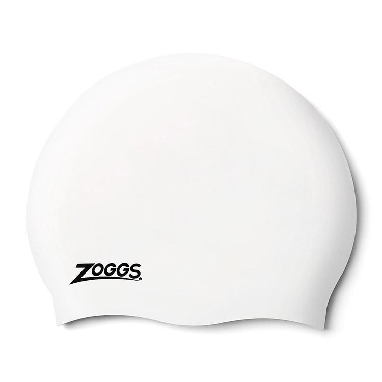ZOGGS Logo シリコン スイムキャップ ホワイト [シリコン スイムキャップ (WH) 水泳帽] 상품컷