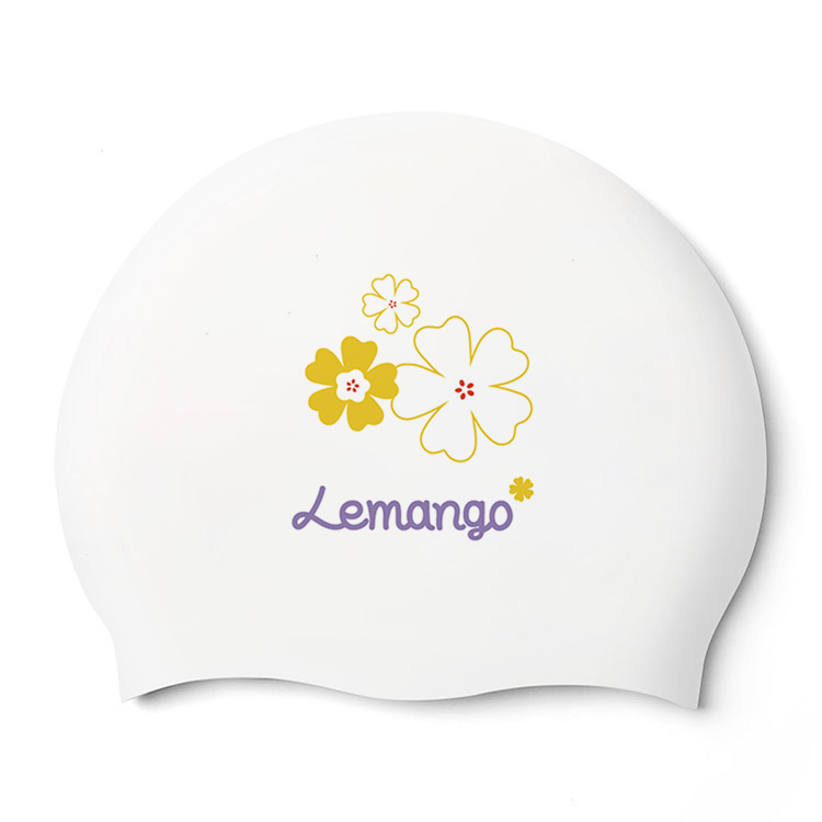 LEMANGO Glory Days シリコン スイムキャップ ホワイト [LGNSC61004176 水泳帽] 상품컷