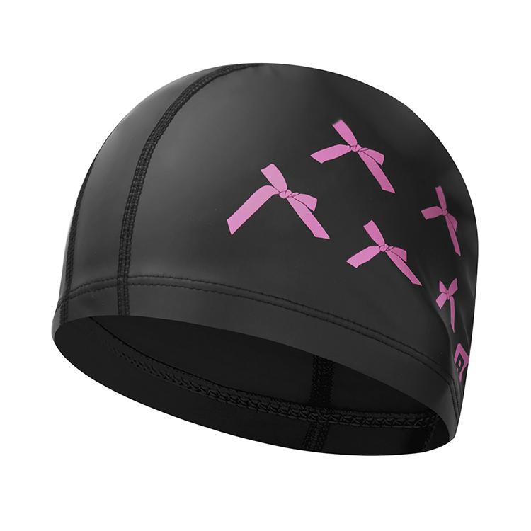 RALLY キッズ  Ribbon PUコーティング スイムキャップ ブラック [ORKC820 (BLK) 水泳帽] 상품컷