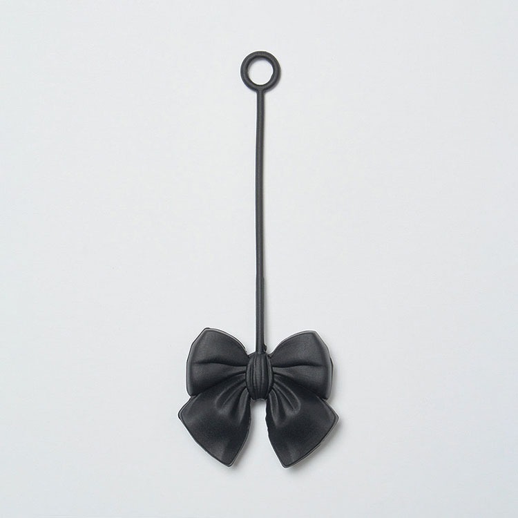 HOOG Ribbon Charm キーホルダー ブラック [HKR040] 상품컷