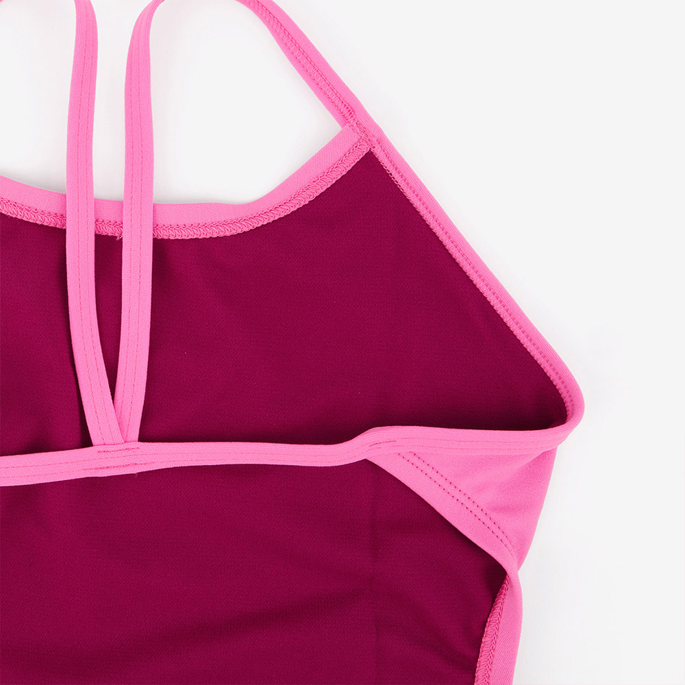 NIKE SWIM Answer Solid Cut Out Training pink Glow [NESSA018-663 embroidery logo Women's ] 디테일