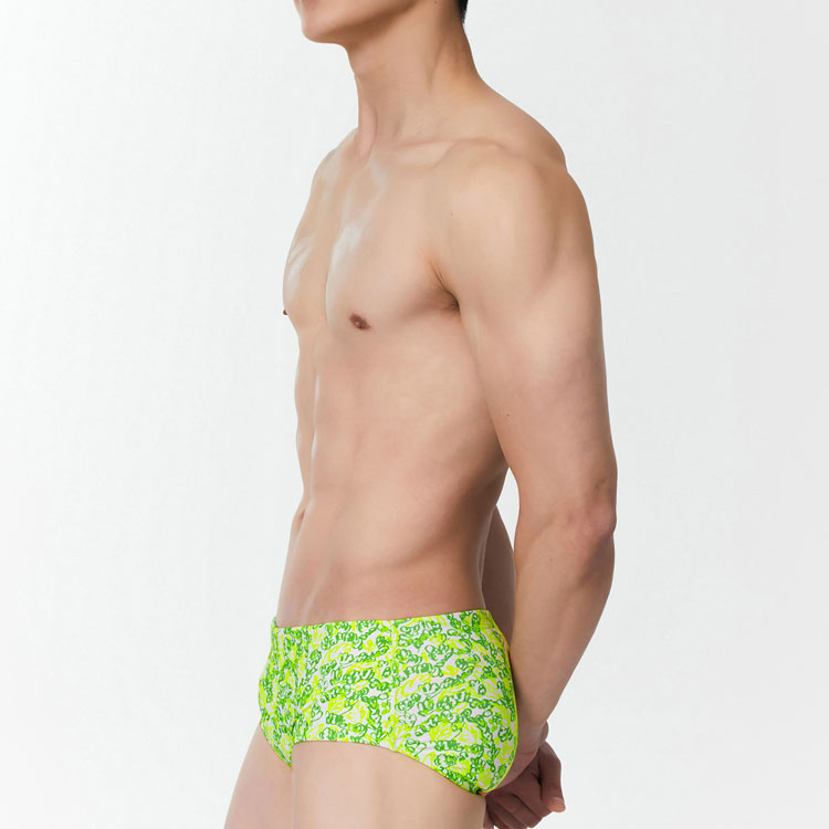 SENTI Men's Blooming Season Blossom Short Square Lime [MSP-24462 (LM)]