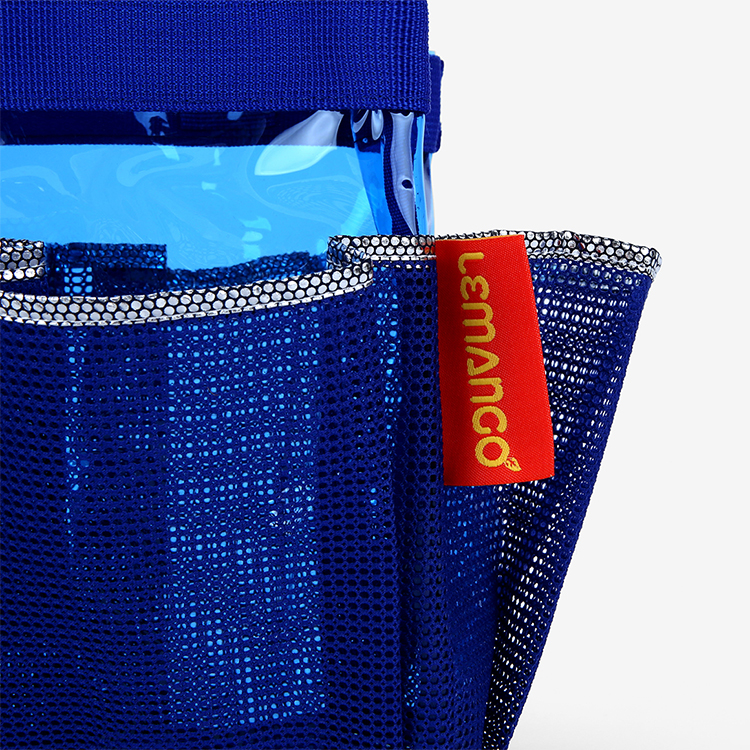 LEMANGO Lucky Seven Retangle SNS Square Leg Swimsuit Mesh Swim Cap bag Blue [LGNBG71002022 Swimming Bag] 디테일