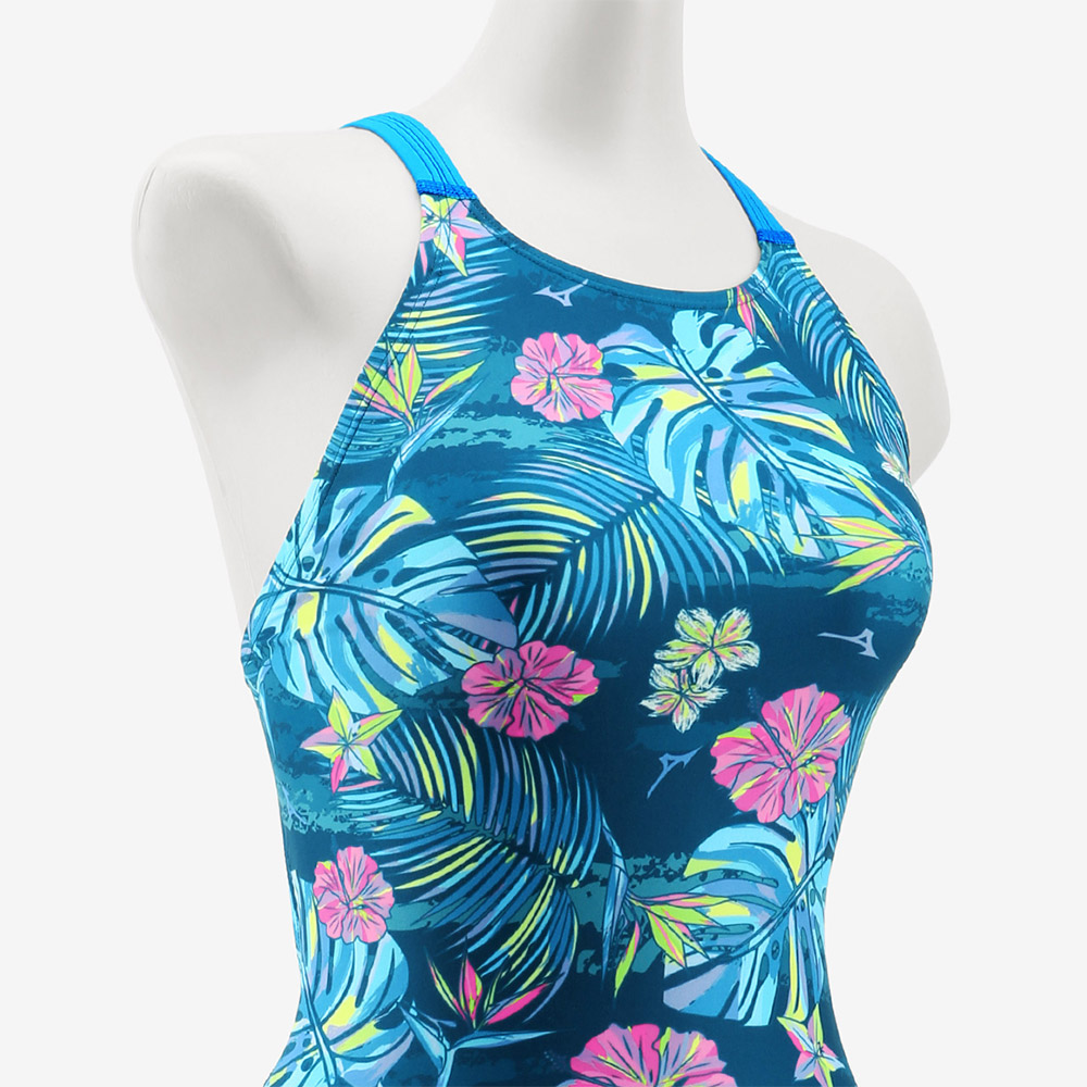 MIZUNO レディース Exersuit Plants Racerバック水着 タイトターコイズ [N2MAC78224 トレーニング] 디테일