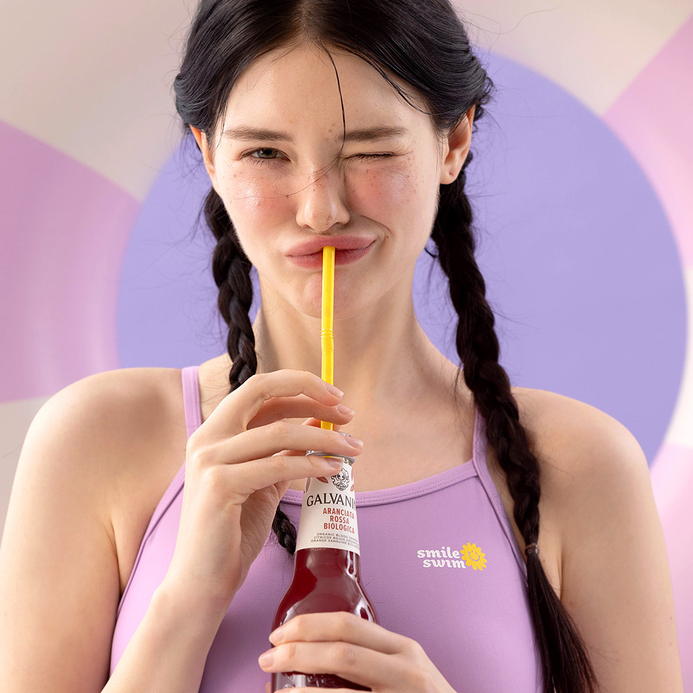 ADDIBLE レディース Smile Swim Solid X バック 水着 パープル [ASWPU042 トレーニング] 디테일