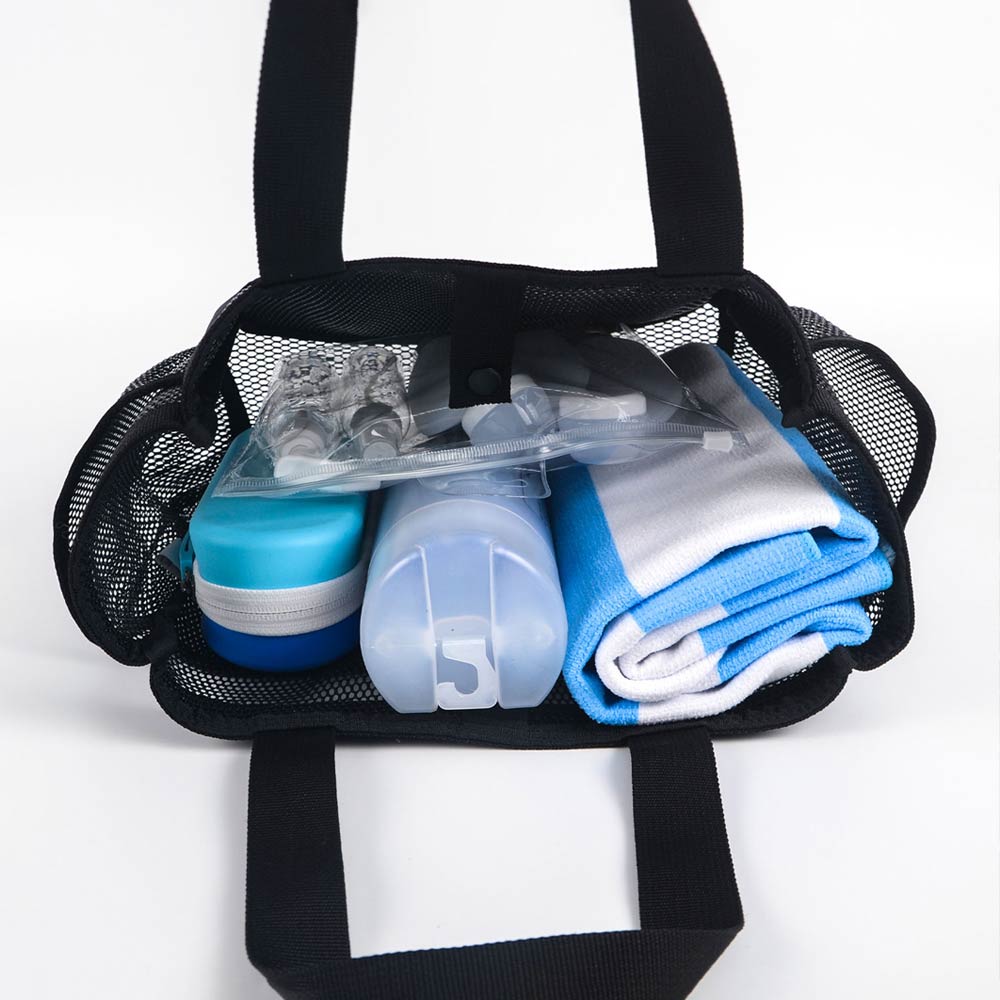 SENTI Mesh Small Tote Bag Black [SB-101 Swim Bag] 디테일