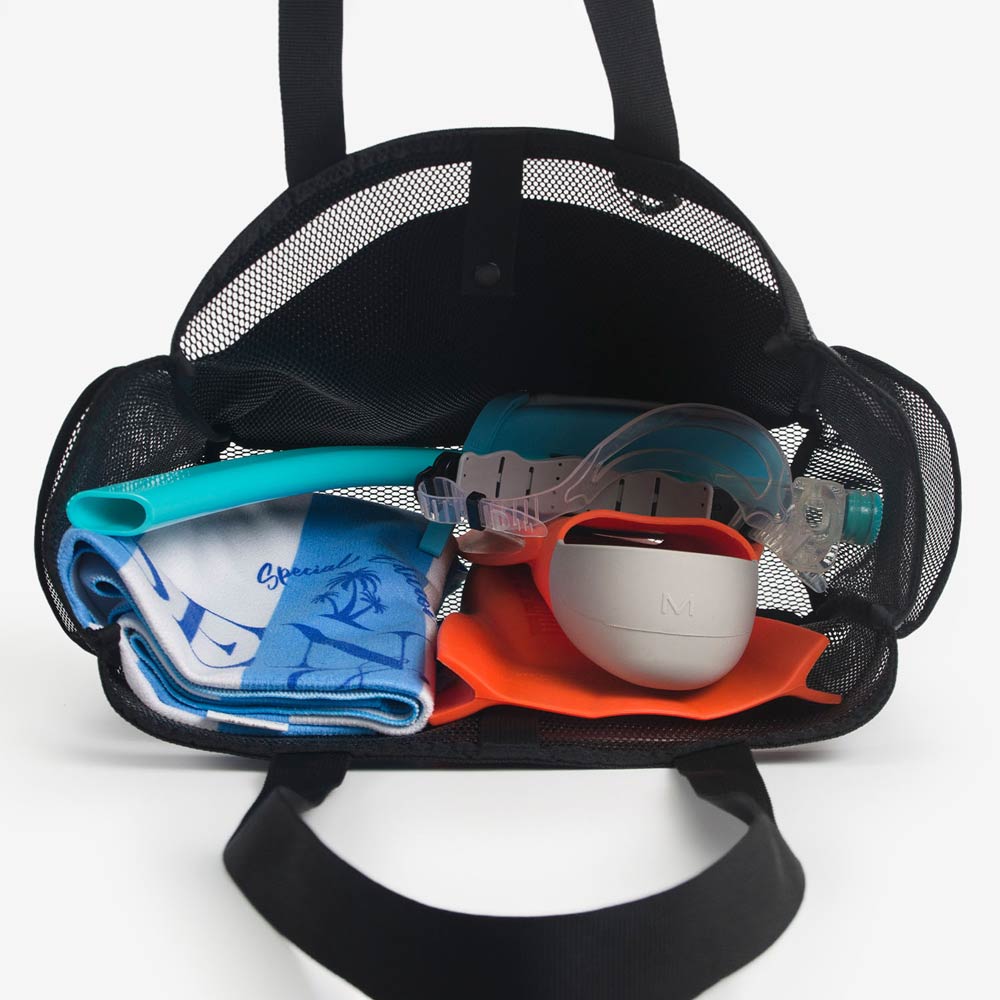 SENTI Mesh Big Tote Bag Black [SB-102 Swim Bag] 디테일