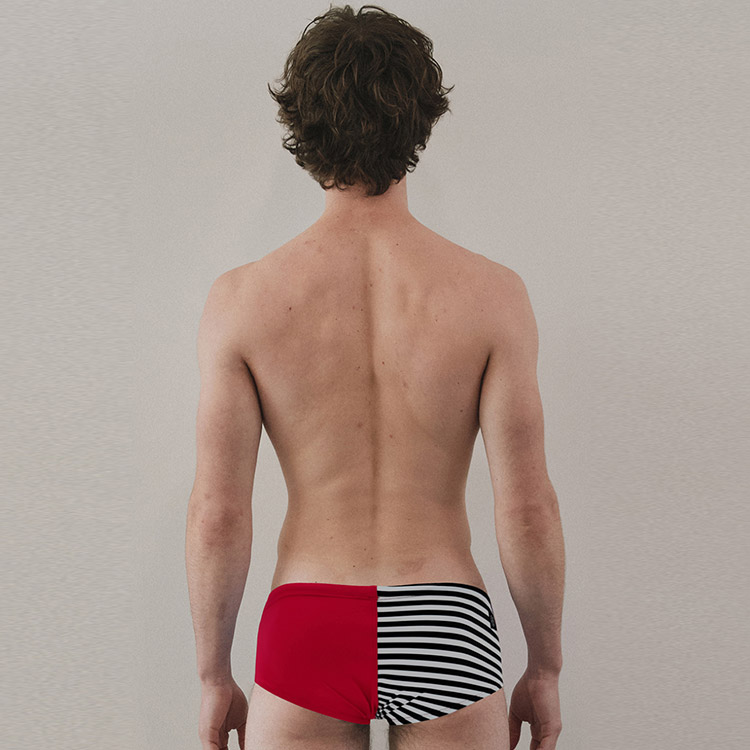 LEMANGO Demian Short Square Leg Swimsuit Crimson Red [LSMBR16374541 Men's] 디테일