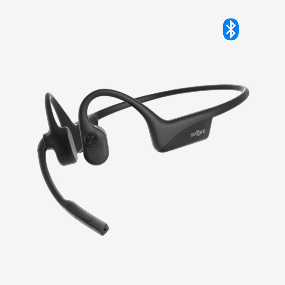 SHOKZ OpenComm 2 Type-C C120 Bluetooth Bone Conduction Headset Black [OPENCOMM2 C120(BLK) Wireless Earphones] 상품컷