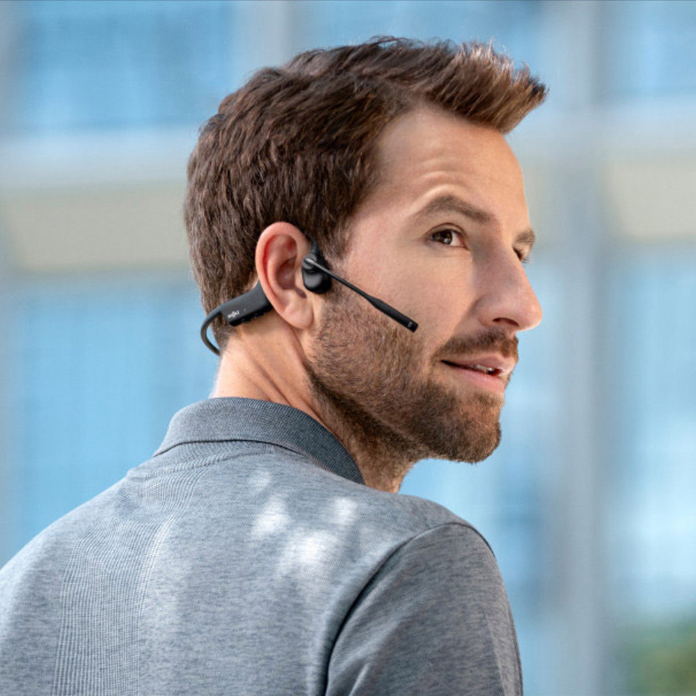 SHOKZ OpenComm 2 Type-C C120 Bluetooth Bone Conduction Headset Black [OPENCOMM2 C120(BLK) Wireless Earphones] 디테일