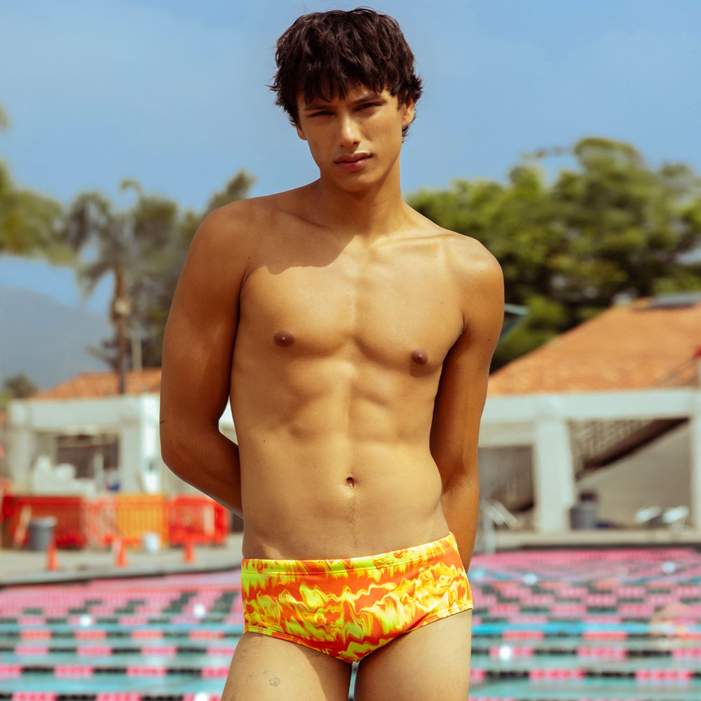 SENTI Tidefall Semi Boxer Swimsuit Orange [MSP-25426 Men's] 상품컷