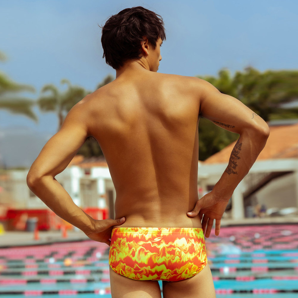 SENTI Tidefall Semi Boxer Swimsuit Orange [MSP-25426 Men's] 디테일