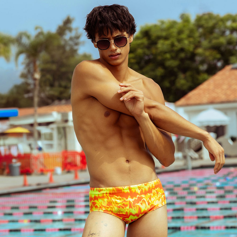 SENTI Tidefall Semi Boxer Swimsuit Orange [MSP-25426 Men's] 디테일