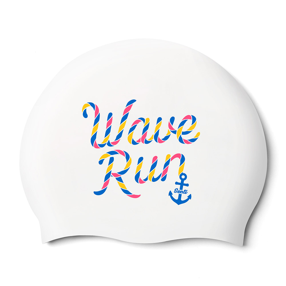 SENTI Waverun Silicone Swim Cap Blue [SC-2533] 상품컷