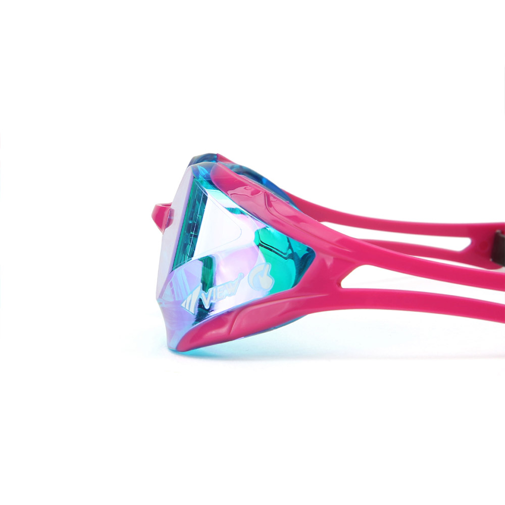 VIEW BladeF Zero Swipe Antifog Mirrored Non-Cushioned Goggles Emerald [V128SAM(AMEM) World Aquatics Approved] 디테일