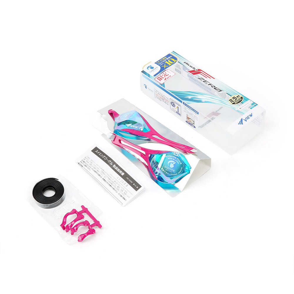 VIEW BladeF Zero Swipe Antifog Mirrored Non-Cushioned Goggles Emerald [V128SAM(AMEM) World Aquatics Approved] 디테일