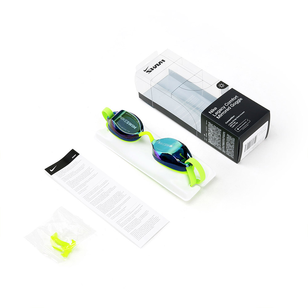 NIKE SWIM Legacy Comfort Mirrored Goggles Volt [NESSF132-737 World Aquatics Approved] 디테일