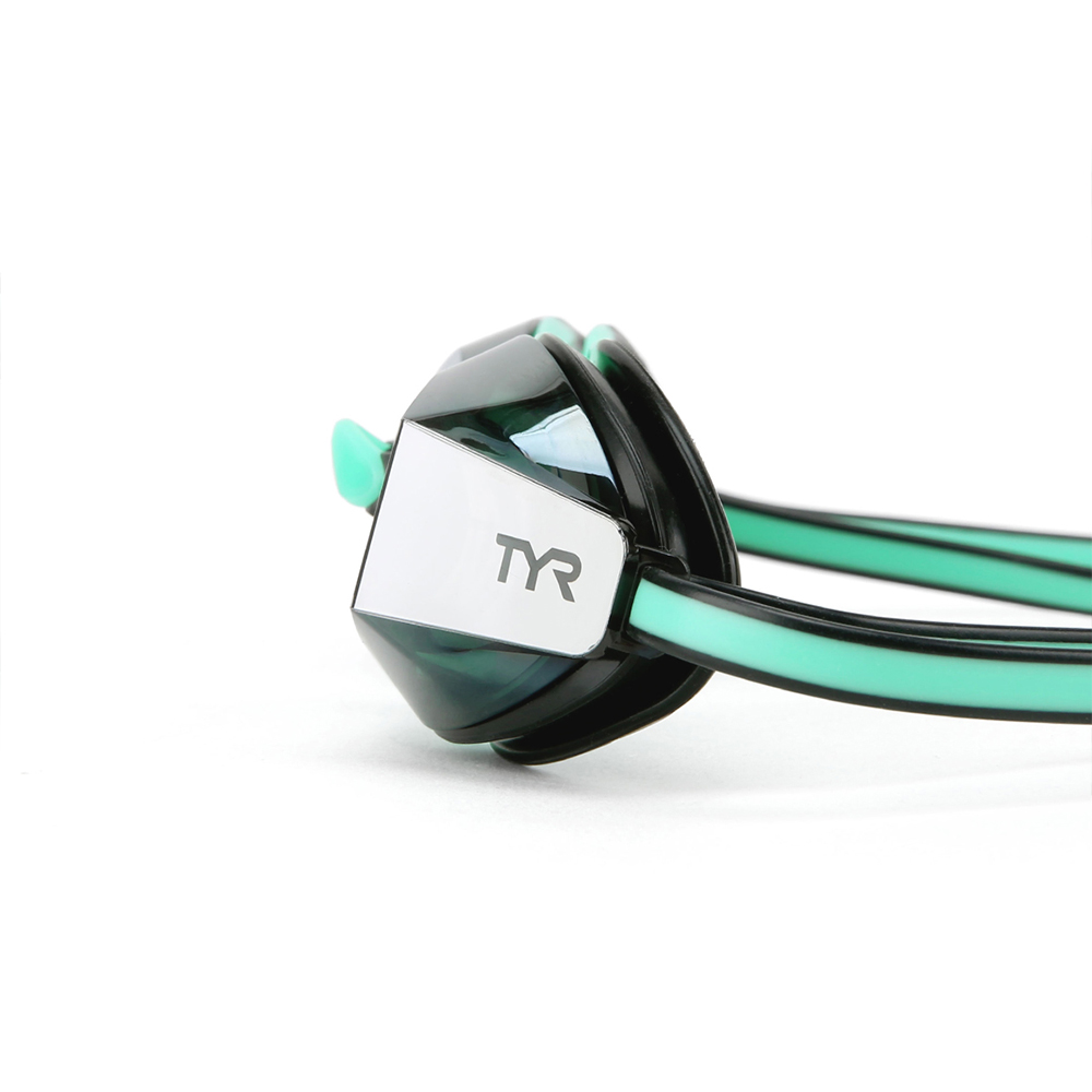TYR Black OPS 140 EV Racing Women's Mirrored Goggles SilverMint [LGBKOPFM-718 World Aquatics Approved] 디테일