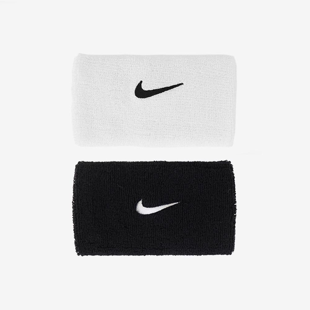 NIKE Swoosh Classic Doublewide Wristband White Black [II5119-036] 디테일