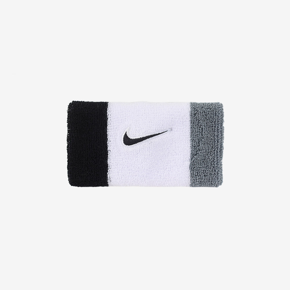 NIKE Swoosh Classic Doublewide Wristband Black White Gray [II5119-122] 디테일
