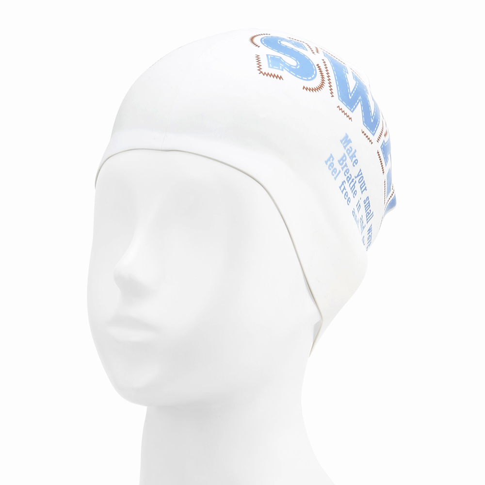 SWAVE Stitch Work Silicone Swim Cap Blue [SF3USC002] 디테일