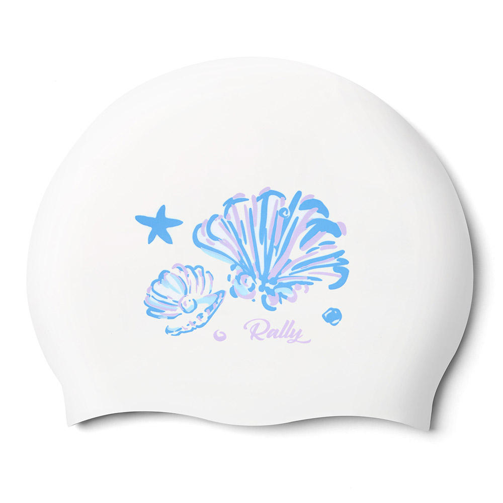 RALLY Shell Silicone Swim Cap Blue [QRUC303(BLU)]