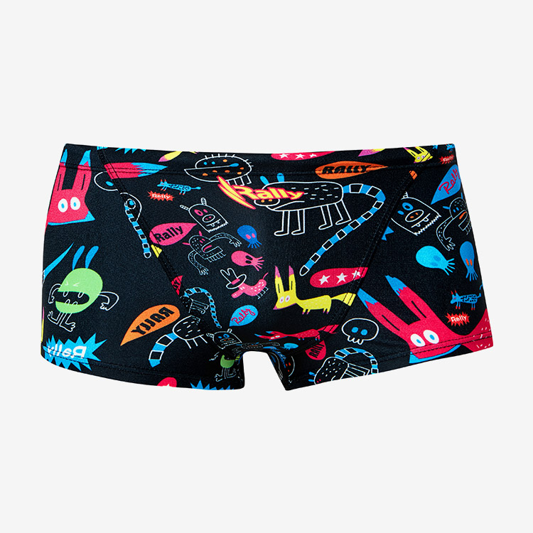 RALLY Fox Black Square Leg Swimsuit Multi [QSMR224 Men's] 상품컷