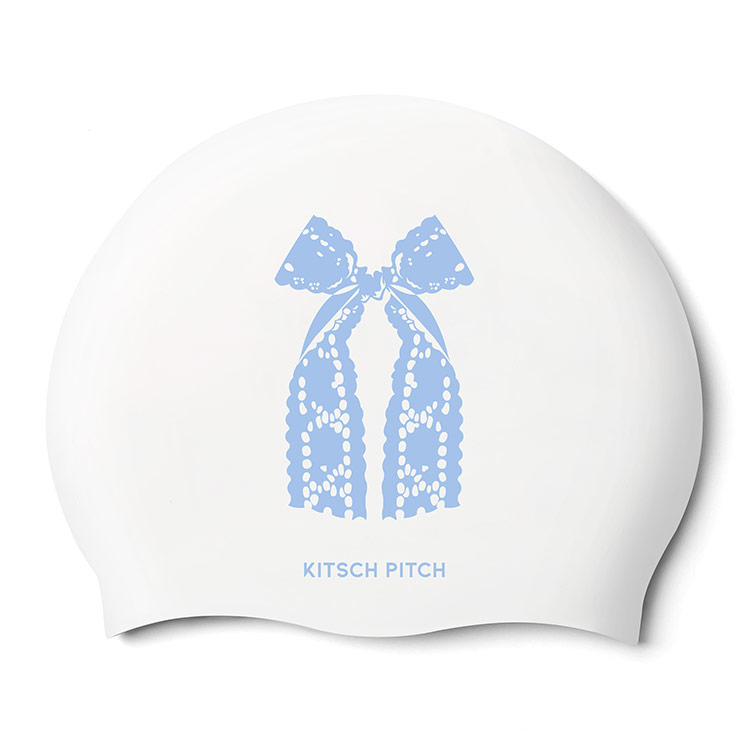 Punching Ribbon シリコン スイムキャップ ホワイト
